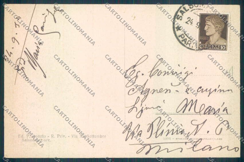 Parma Salsomaggiore Terme cartolina ZT3593 – retro