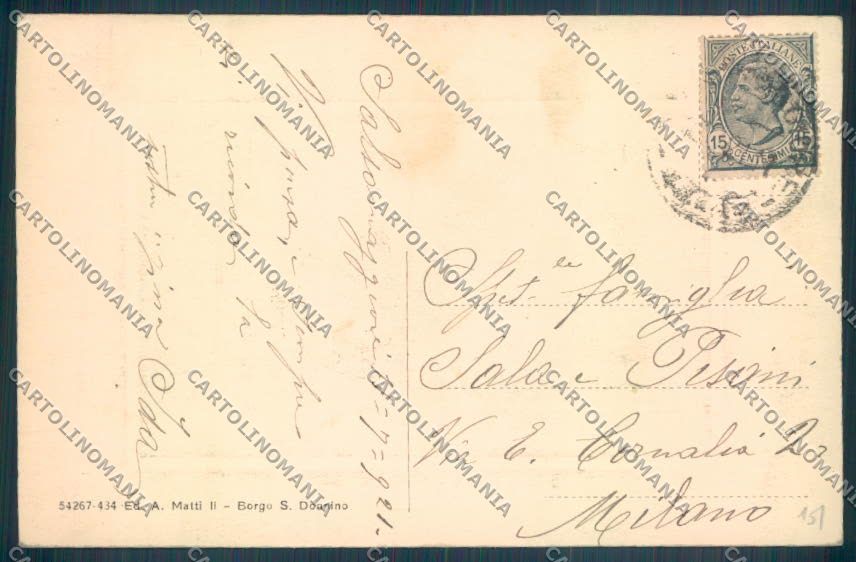 Parma Salsomaggiore Terme Chiaro di Luna Auto cartolina ZT3597 – retro