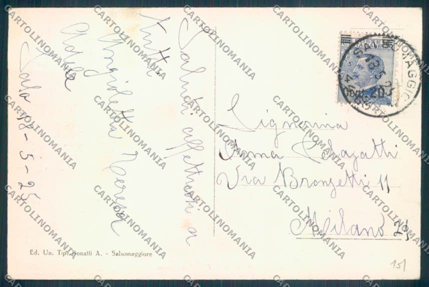 Parma Salsomaggiore Terme cartolina ZT3599 – retro