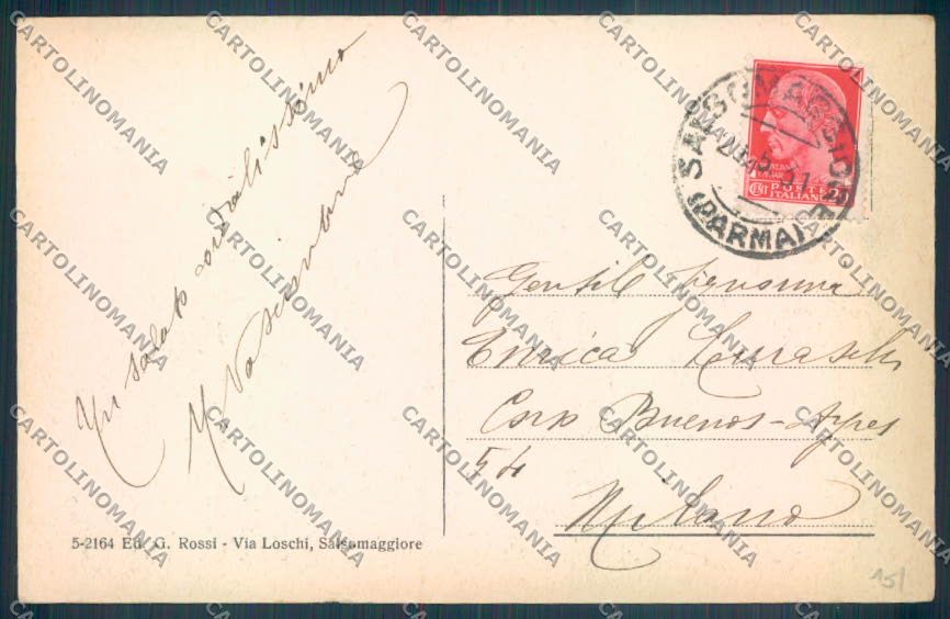 Parma Salsomaggiore Terme cartolina ZT3603 – retro