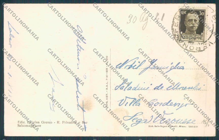 Parma Salsomaggiore Terme Poste cartolina ZT3610 – retro