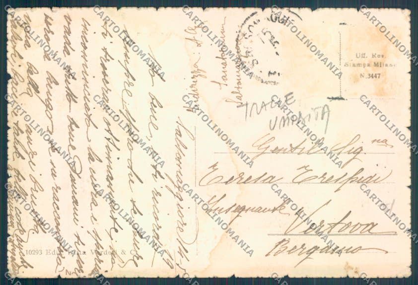 Parma Salsomaggiore Terme TRACCE UMIDO cartolina ZT3611 – retro