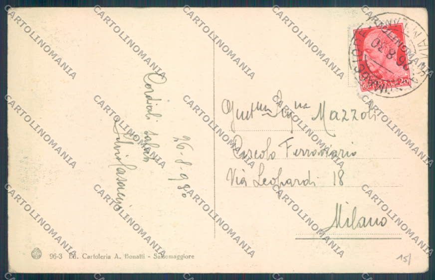 Parma Salsomaggiore Terme cartolina ZT3616 – retro