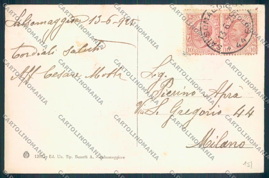 Parma Salsomaggiore Terme Carrozza cartolina ZT3617 – retro