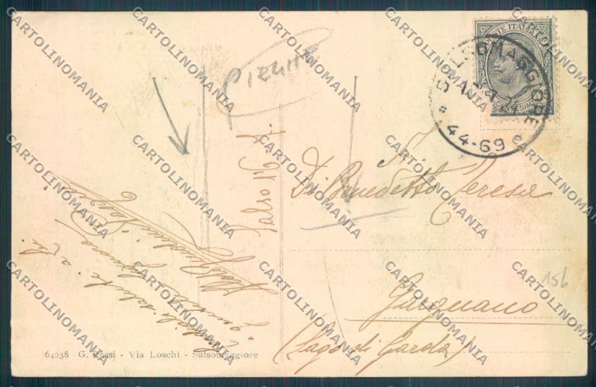 Parma Salsomaggiore Terme Calesse PIEGHE cartolina ZT3627 – retro