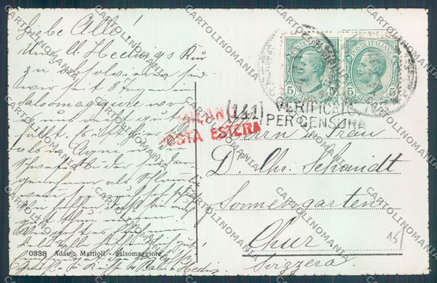 Parma Salsomaggiore Terme cartolina ZT3633 – retro