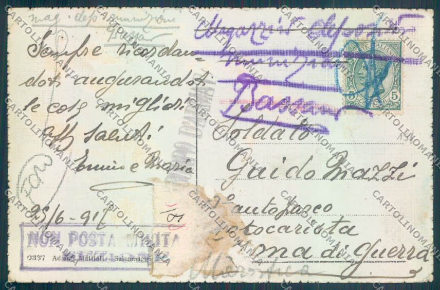Parma Salsomaggiore Terme FORI PIEGA cartolina ZT3650 – retro