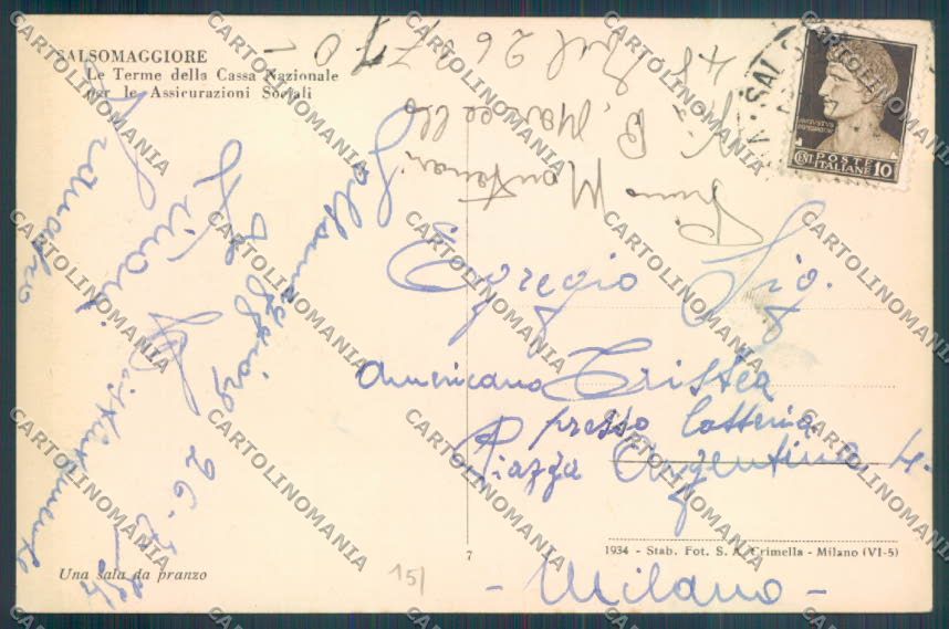 Parma Salsomaggiore Terme Foto cartolina ZT3655 – retro