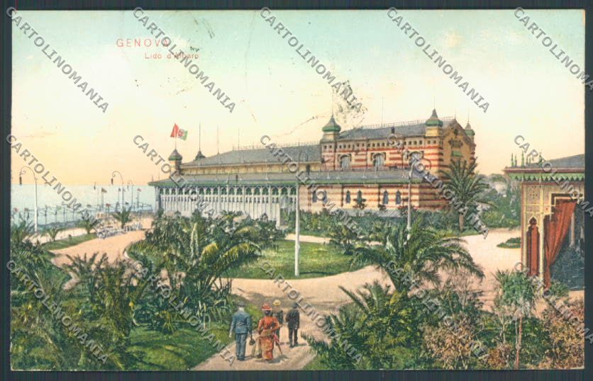 Genova Lido d'Albaro PIEGHINE cartolina ZT3740 – fronte