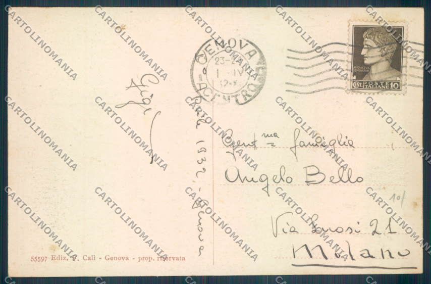 Genova Lido d'Albaro cartolina ZT3749 – retro