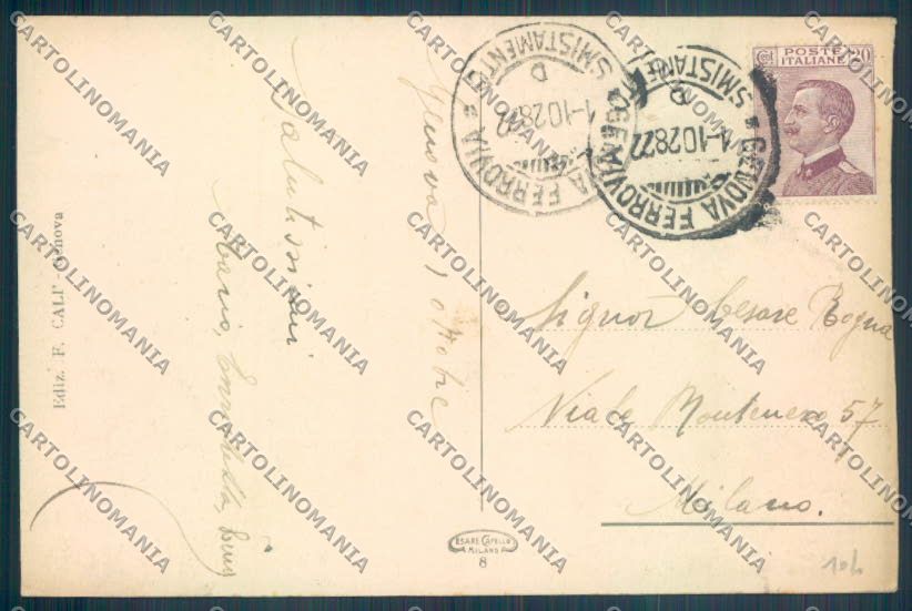 Genova Lido d'Albaro cartolina ZT3751 – retro