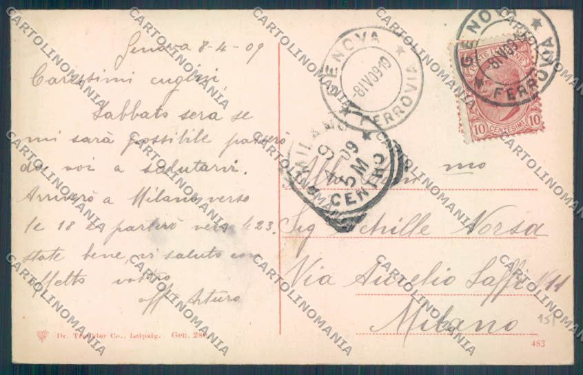 Genova Lido d'Albaro cartolina ZT3774 – retro