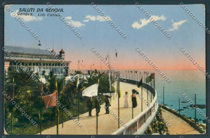 Genova Lido d'Albaro PIEGHINE cartolina ZT3778 – fronte