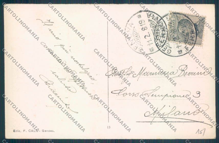 Genova Lido d'Albaro cartolina ZT3784 – retro