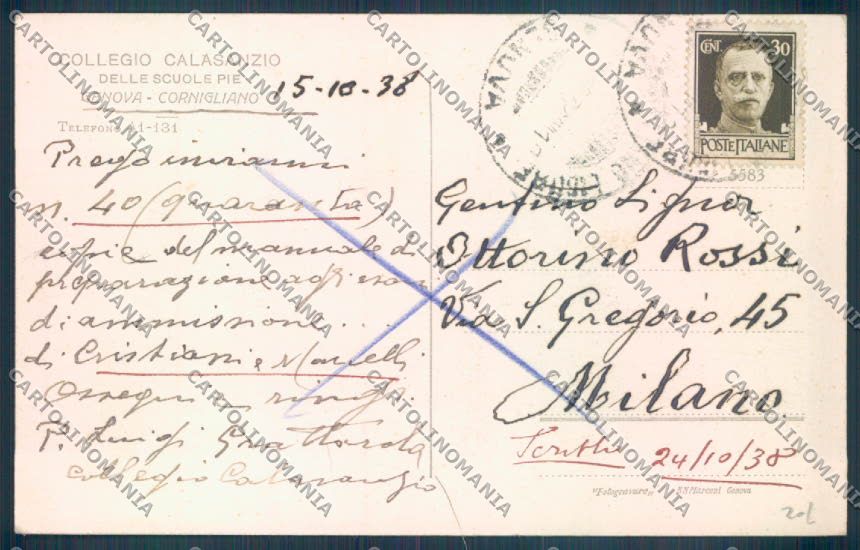 Genova Cornigliano cartolina ZT3845 – retro