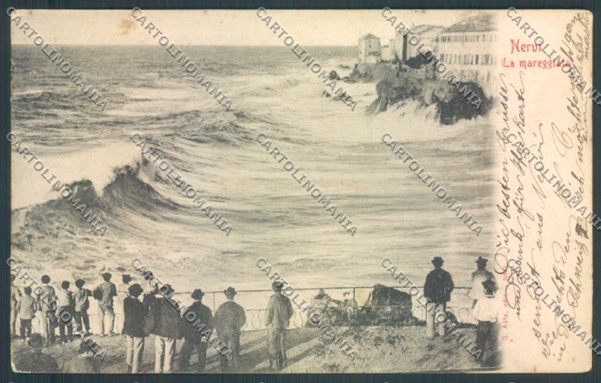 Genova Nervi PIEGA cartolina ZT3857 – fronte