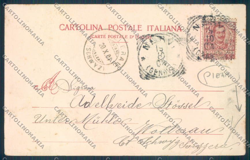 Genova Nervi PIEGA cartolina ZT3857 – retro