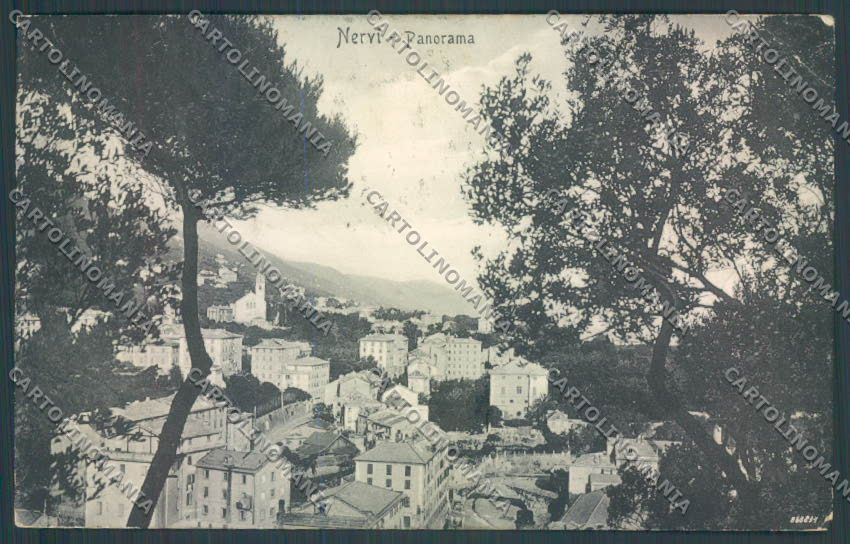 Genova Nervi PIEGA cartolina ZT3886 – fronte