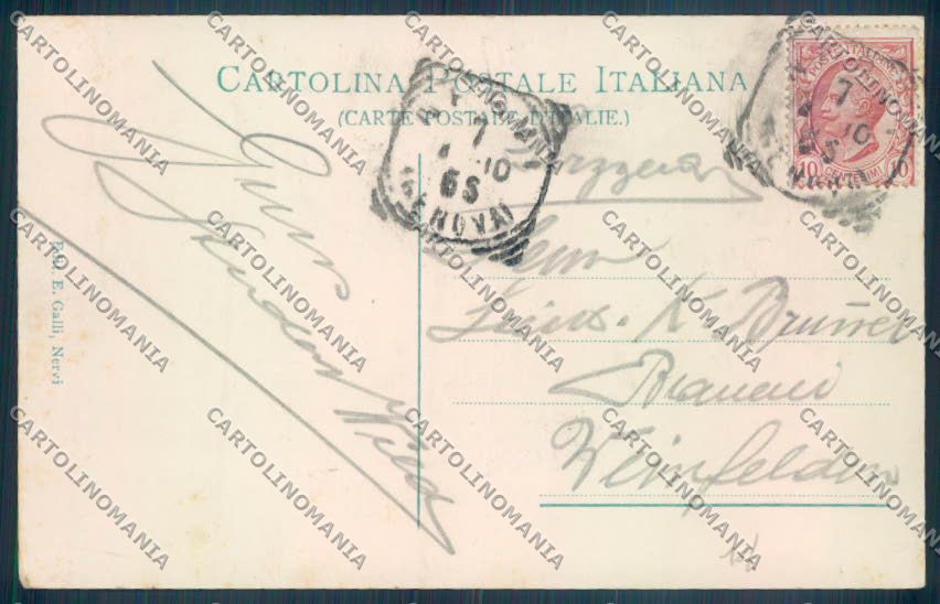 Genova Nervi PIEGA cartolina ZT3886 – retro
