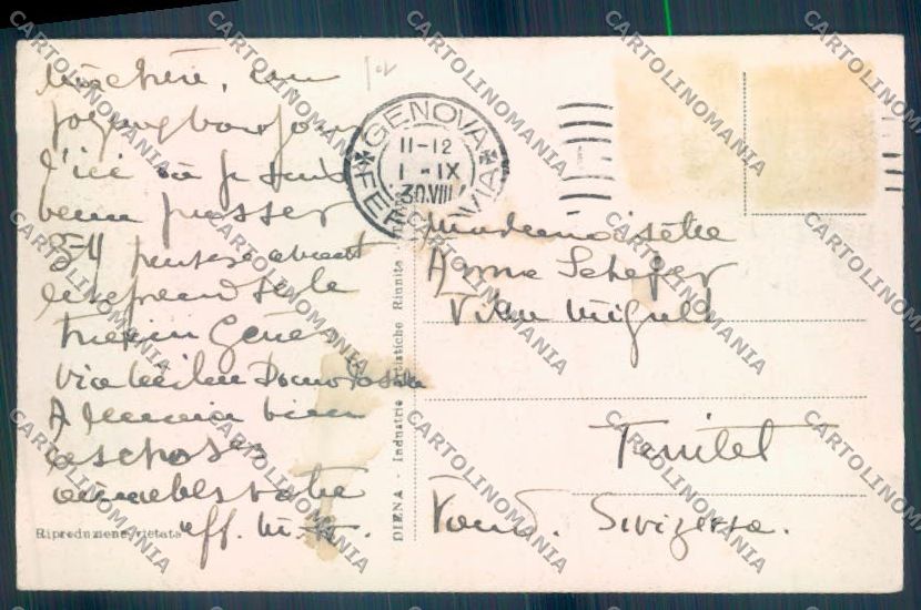 Genova Nervi cartolina ZT3889 – retro