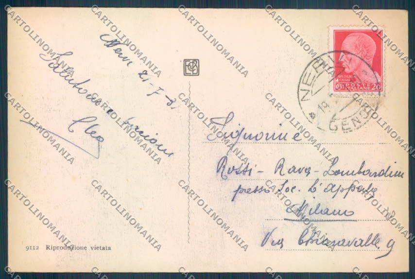 Genova Nervi cartolina ZT3913 – retro