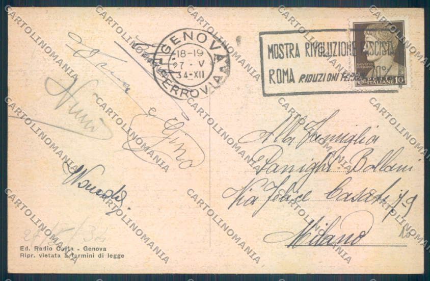 Genova Nervi cartolina ZT3919 – retro