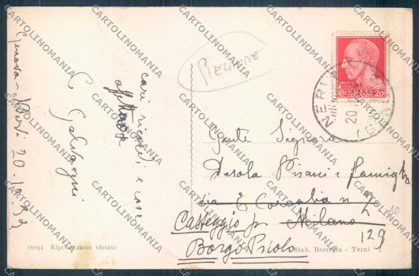 Genova Nervi PIEGHINE cartolina ZT3922 – retro