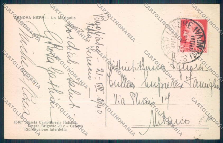 Genova Nervi cartolina ZT3929 – retro