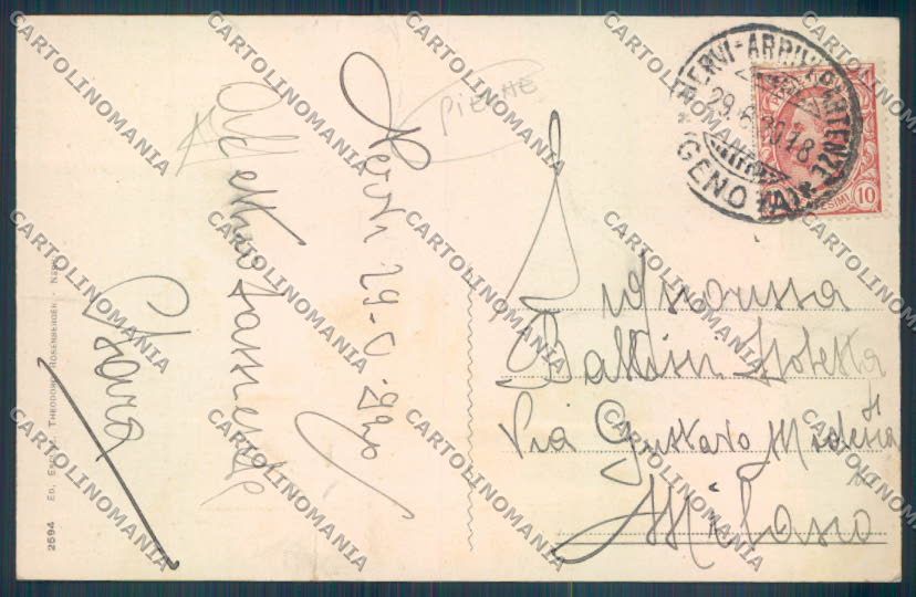 Genova Nervi PIEGHE cartolina ZT3937 – retro