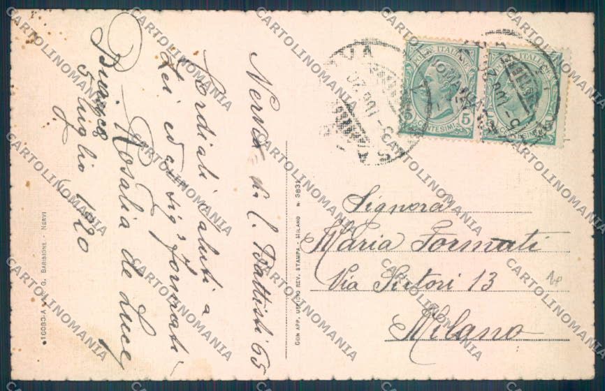 Genova Nervi cartolina ZT3954 – retro