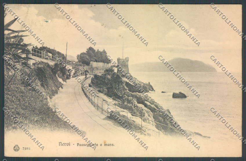 Genova Nervi PIEGA cartolina ZT3956 – fronte