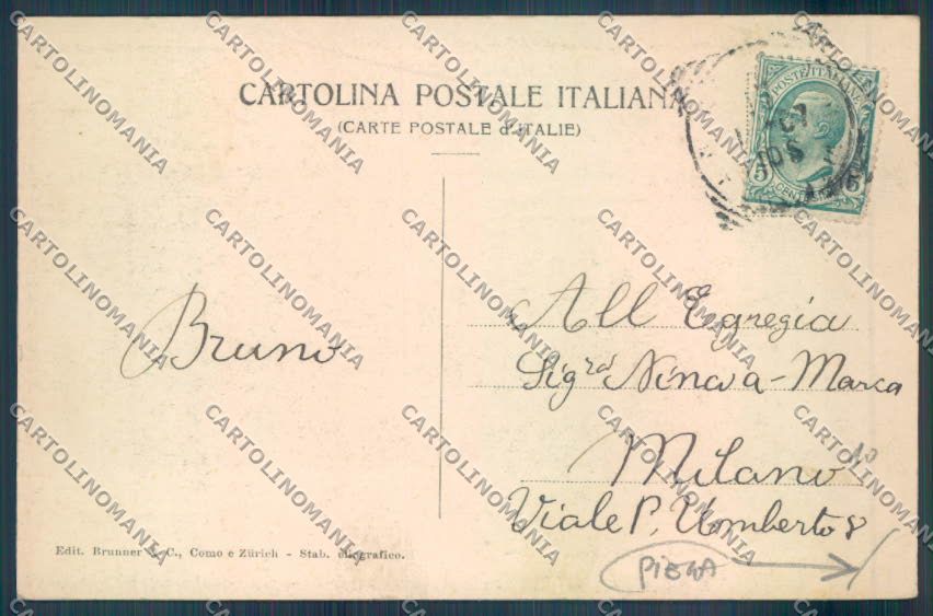 Genova Nervi PIEGA cartolina ZT3956 – retro