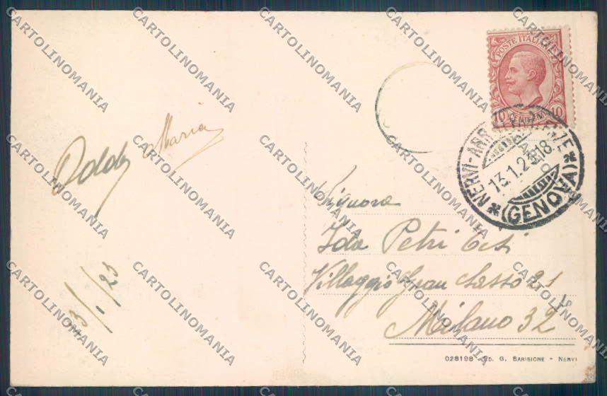 Genova Nervi cartolina ZT3960 – retro