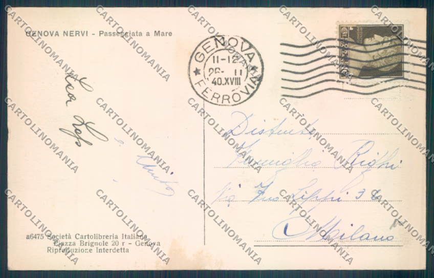 Genova Nervi cartolina ZT3964 – retro