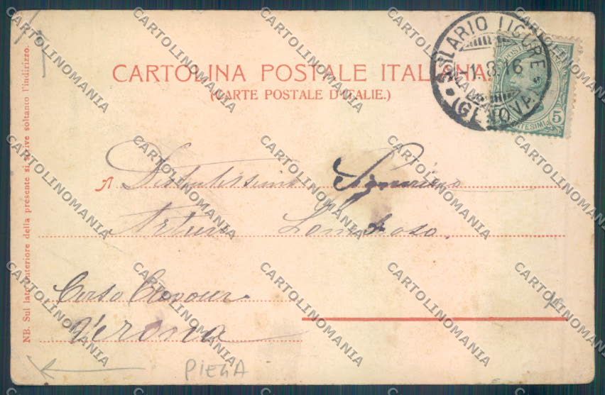 Genova Nervi PIEGHE cartolina ZT3966 – retro