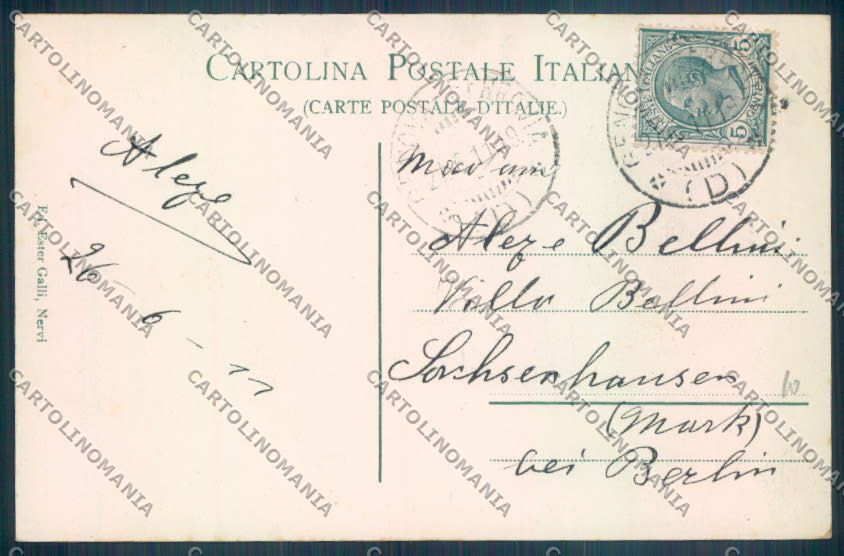 Genova Nervi cartolina ZT3972 – retro
