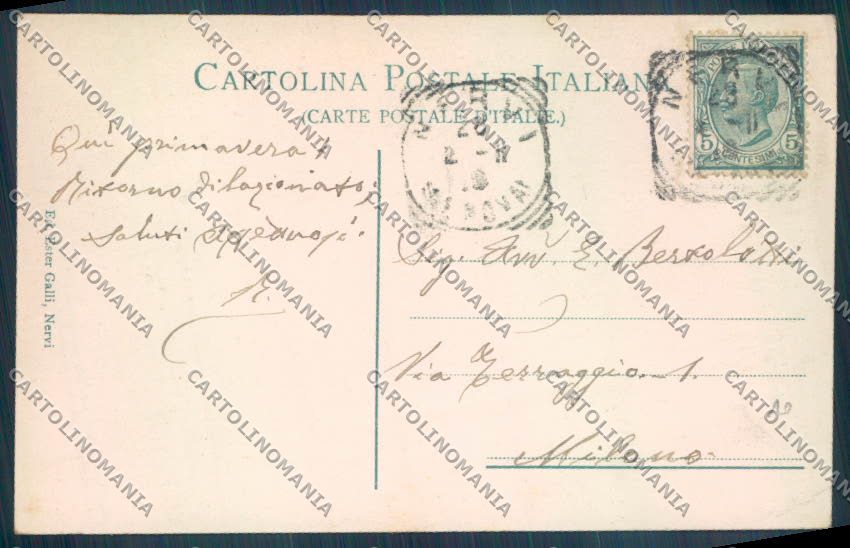 Genova Nervi cartolina ZT3978 – retro