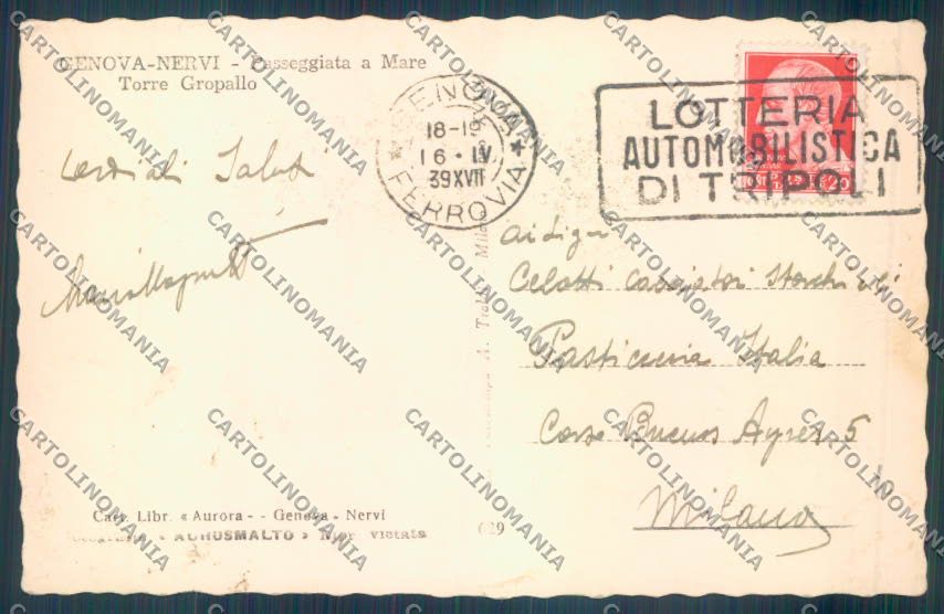 Genova Nervi PIEGHINA Foto cartolina ZT3991 – retro