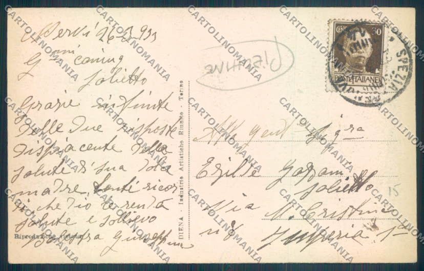 Genova Nervi PIEGHINE cartolina ZT4041 – retro