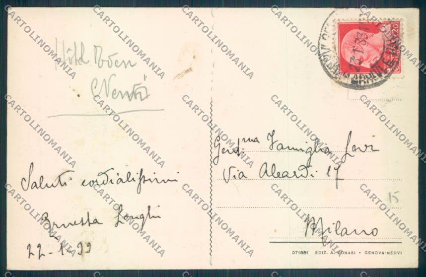 Genova Nervi cartolina ZT4049 – retro