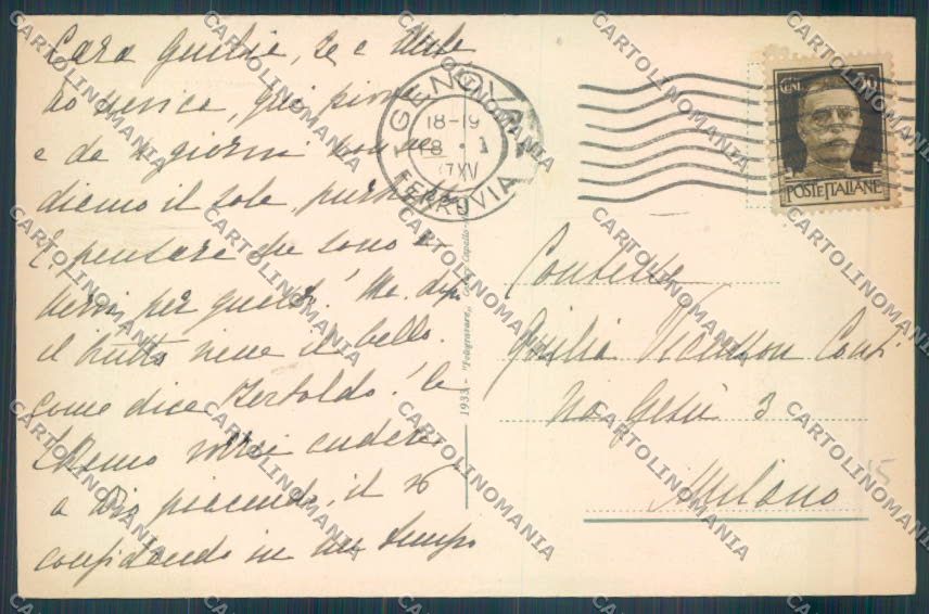 Genova Nervi cartolina ZT4072 – retro