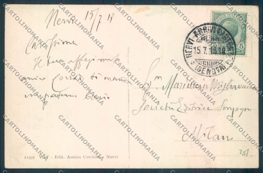 Genova Nervi Edicola cartolina ZT4098 – retro
