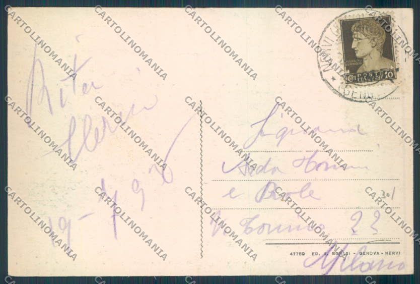 Genova Nervi Saluti da cartolina ZT4101 – retro