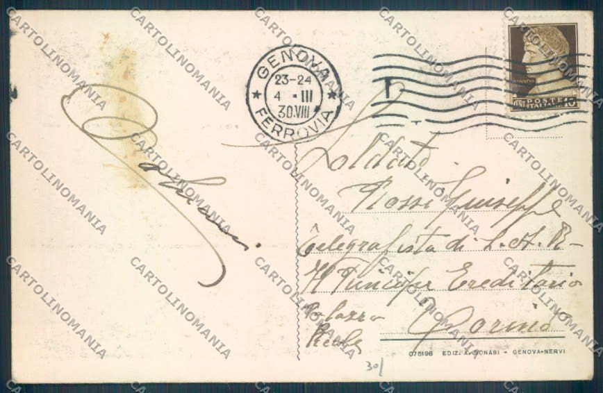 Genova Nervi Saluti da cartolina ZT4102 – retro