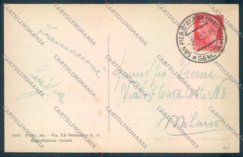 Genova Pegli cartolina ZT4109 – retro