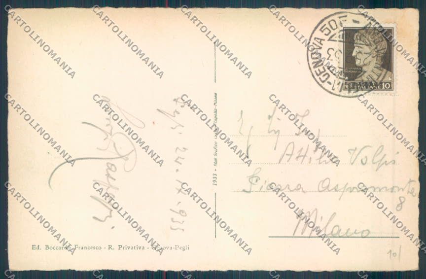 Genova Pegli cartolina ZT4142 – retro