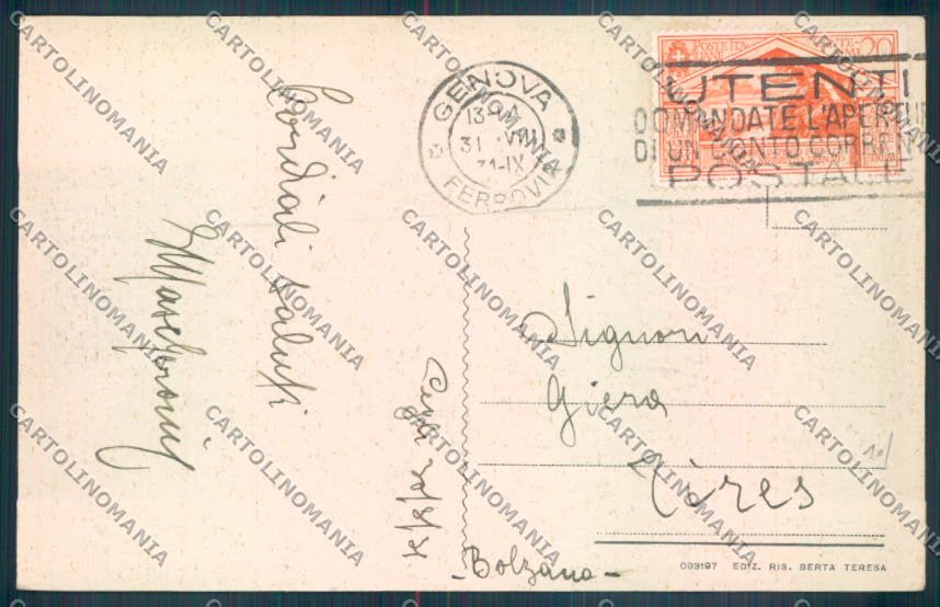 Genova Pegli cartolina ZT4147 – retro
