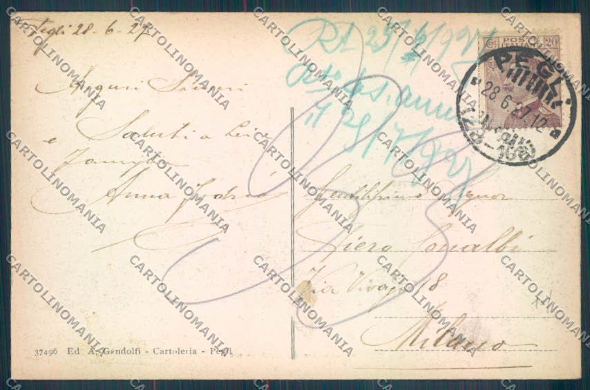 Genova Pegli cartolina ZT4172 – retro