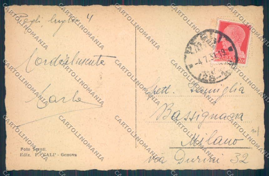 Genova Pegli cartolina ZT4200 – retro