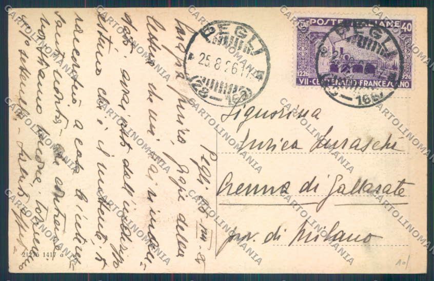 Genova Pegli cartolina ZT4211 – retro